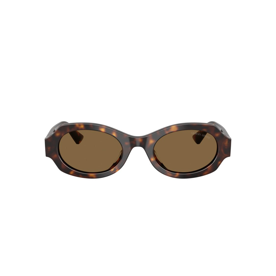 Giorgio Armani 0Ar8245hu Tortoiseshell Oval Frame Sunglasses With Logo Detail