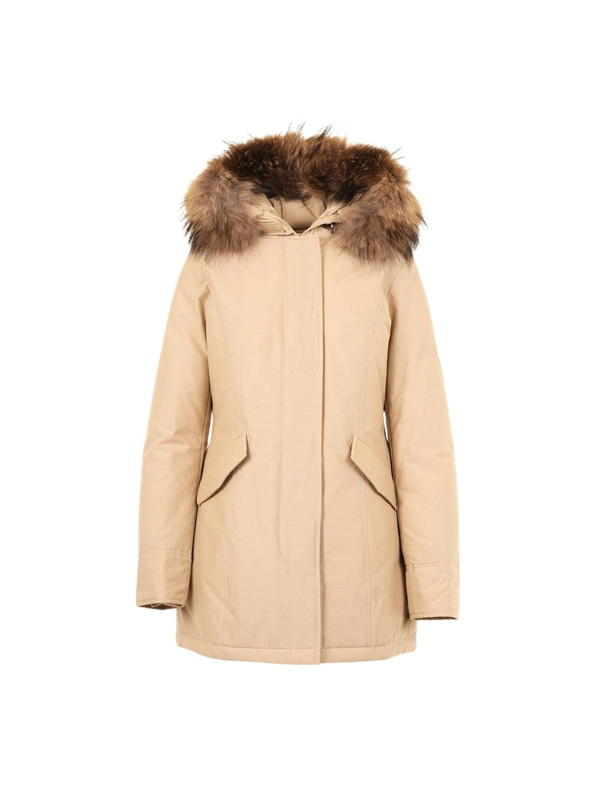 Woolrich Arctic Raccoon Parka Natural Fur Hood Cotton-Blend Parka