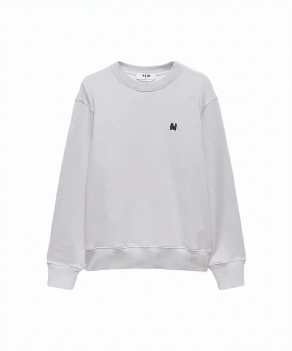 Msgm Design Long-Sleeve Crewneck Sweatshirt