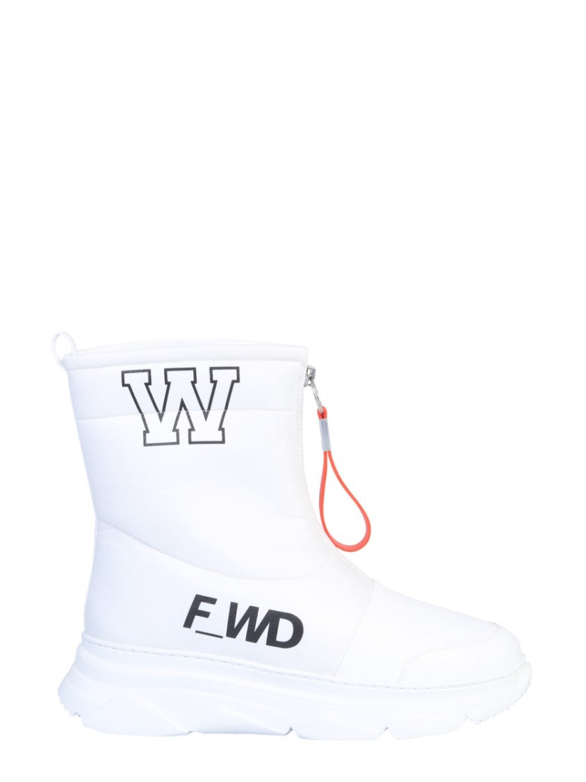 Forward High-Top Leather Boots With Rubber Sole