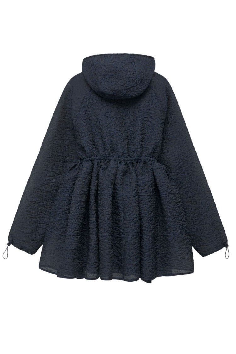 Cecilie Bahnsen Navy Blue Cbfreesia Brodia Matelassé Mini Dress