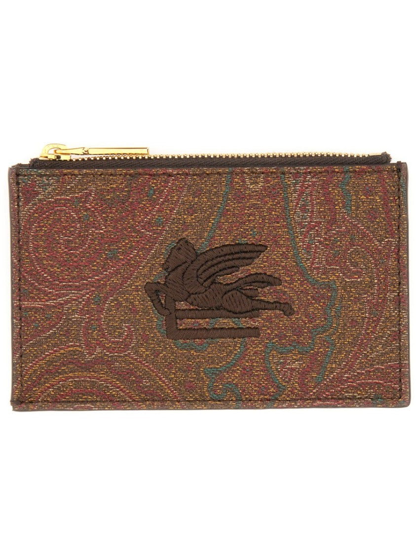 Etro "Arnica" Card Holder With Pegasus
