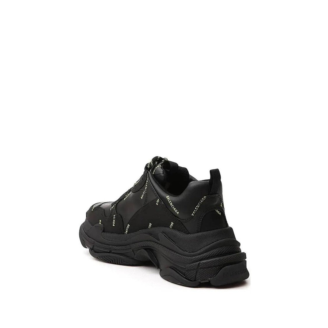 Balenciaga Chunky Black Sneakers With Logo Detail And Robust Sole