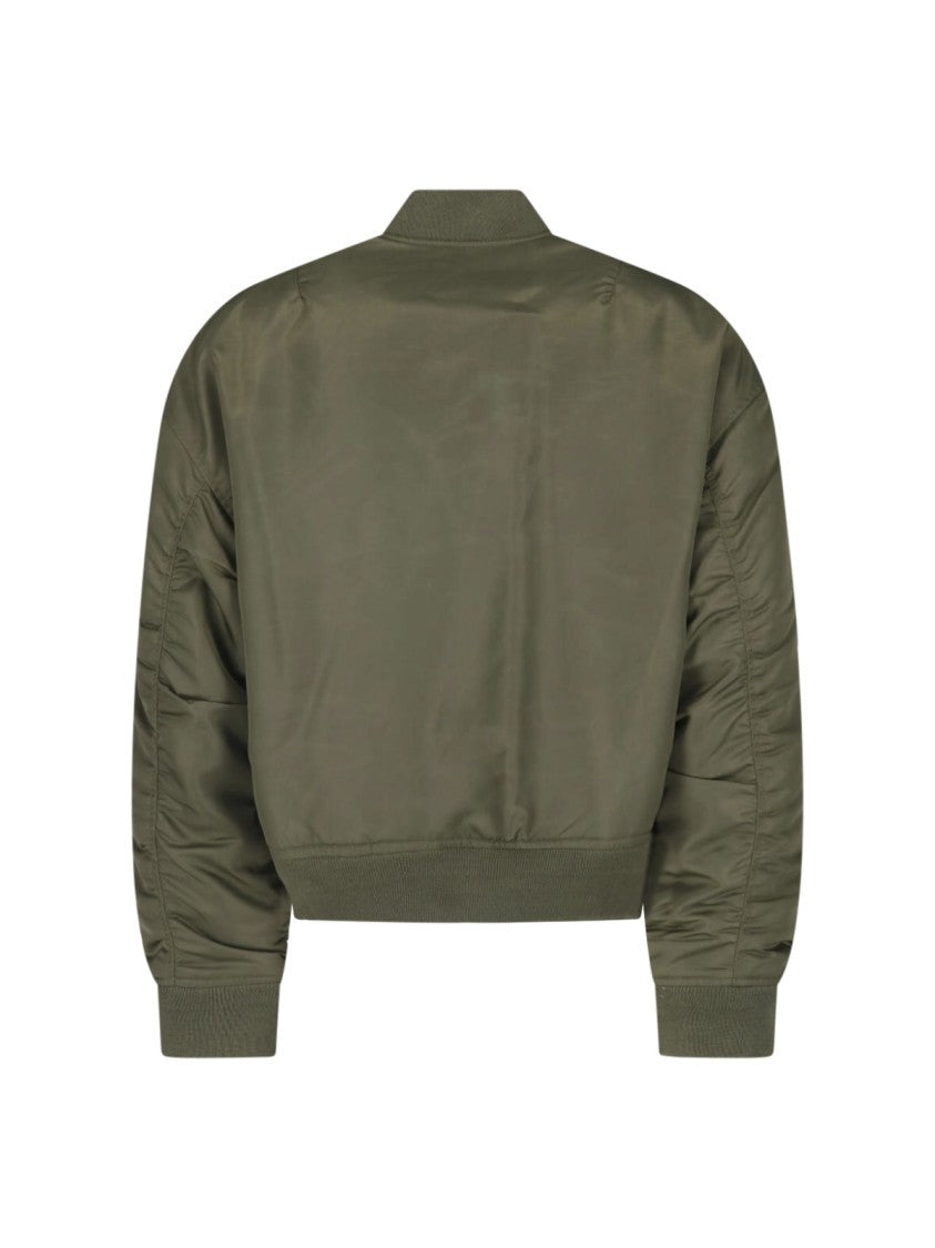 Dsquared2 Green 80S Technical Fabric Bomber Jacket
