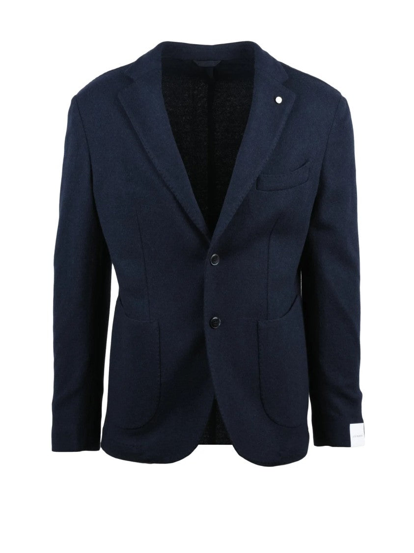 Luigi Bianchi Rounded Wool And Polyamide Blend Jacket
