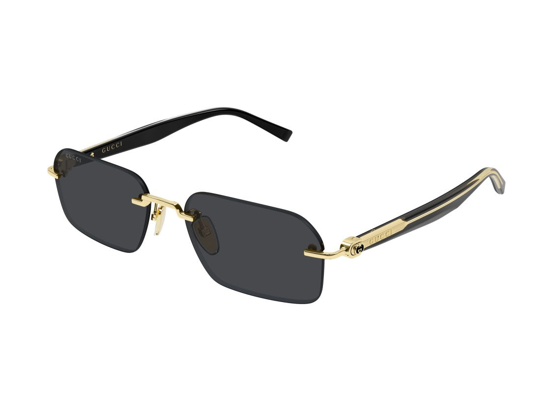 Gucci Gold Gg2259s Rimless Square Sunglasses