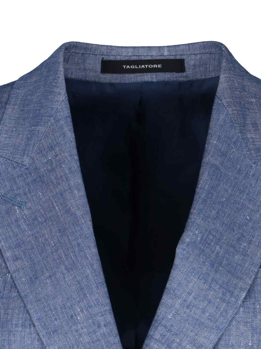 Tagliatore Double-Breasted Blazer – Blue