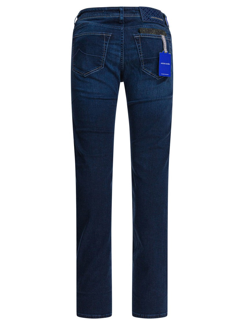 Jacob Cohen Deep Indigo Blue Straight-Leg Jeans