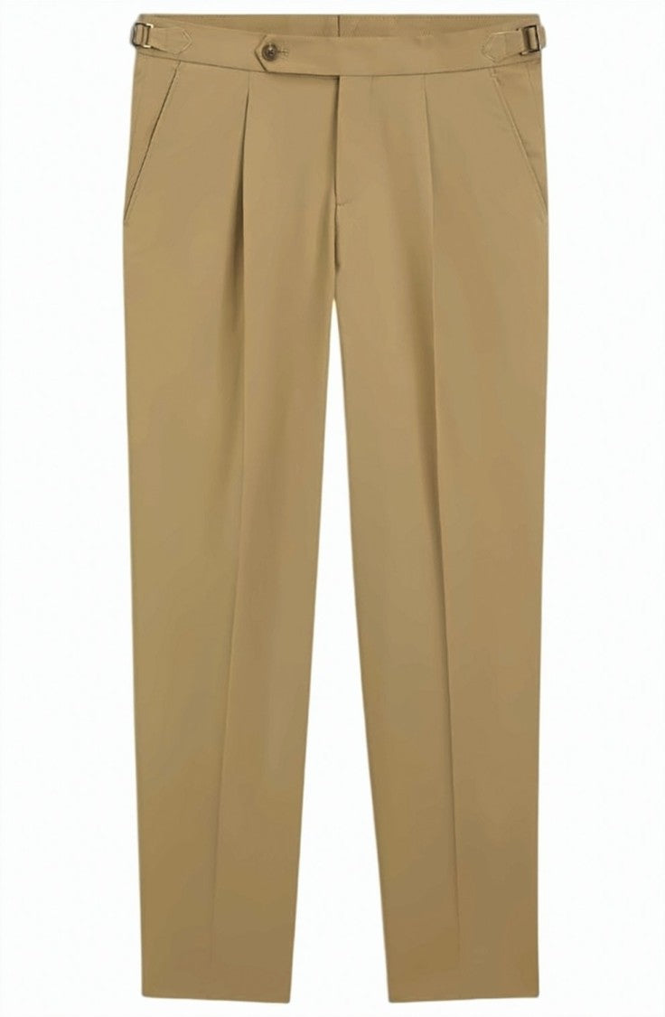 Boss Beige Tapered Tailored Trousers