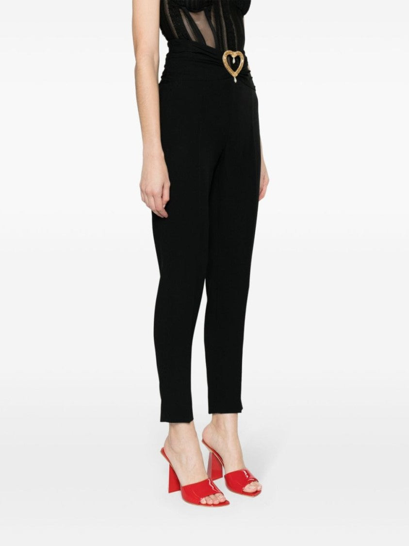 Moschino Tailored Black Crepe Trousers