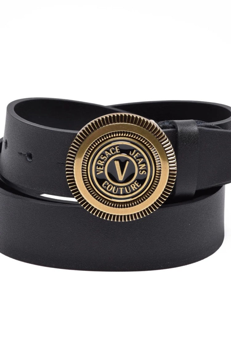 Versace Jeans Couture Smooth Matte Leather Belt - Blue