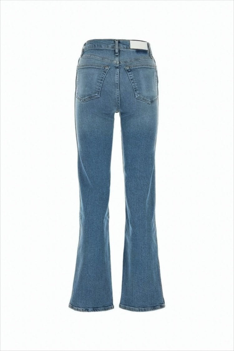 Re/Done Mid-Rise Denim Pants With Flared Legs