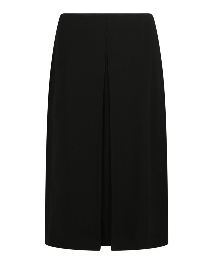 Ferragamo Pleated Midi Skirt With Concealed Zipper And Flowing Fabric