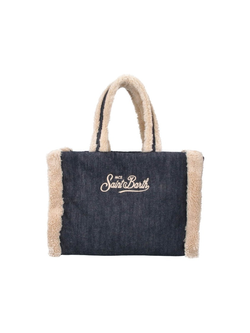 Mc2 Saint Barth Multicolor Colette Denim Tote Bag