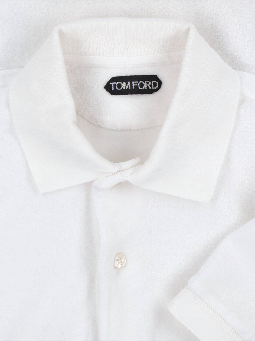 Tom Ford Classic Minimalist White T-Shirt With Crew Neckline