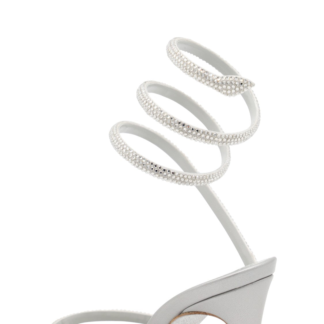 René Caovilla Silver Strass Stiletto Sandals