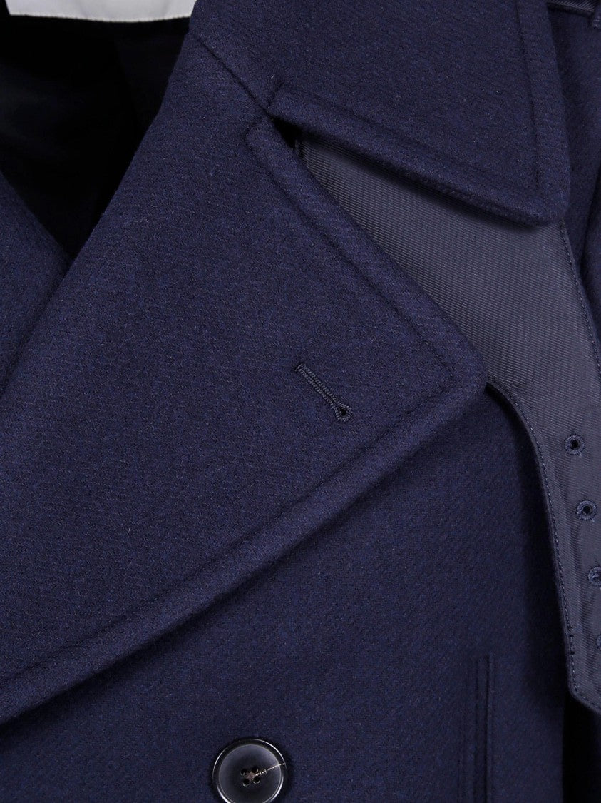 Dries Van Noten Black Rafaell Double-Breasted Peacoat
