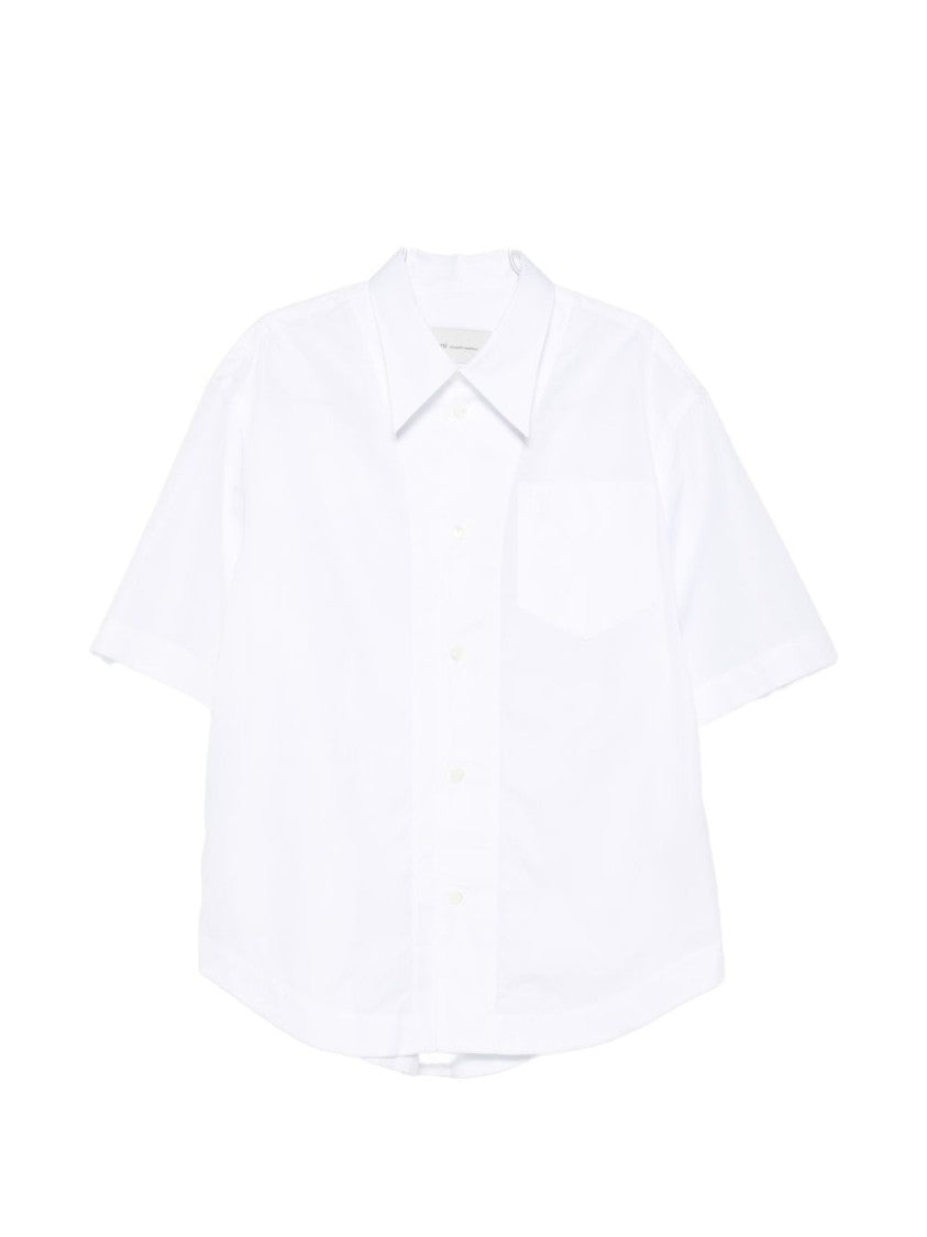 Ami Paris White Chest Pocket Short Sleeve Shirt