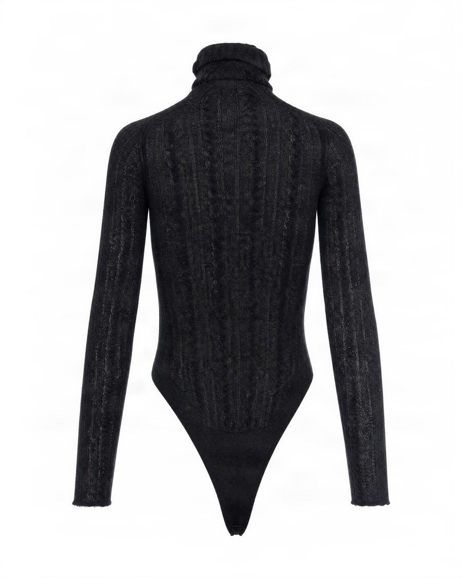Haikure Margie Textured High Turtleneck Knit Bodysuit