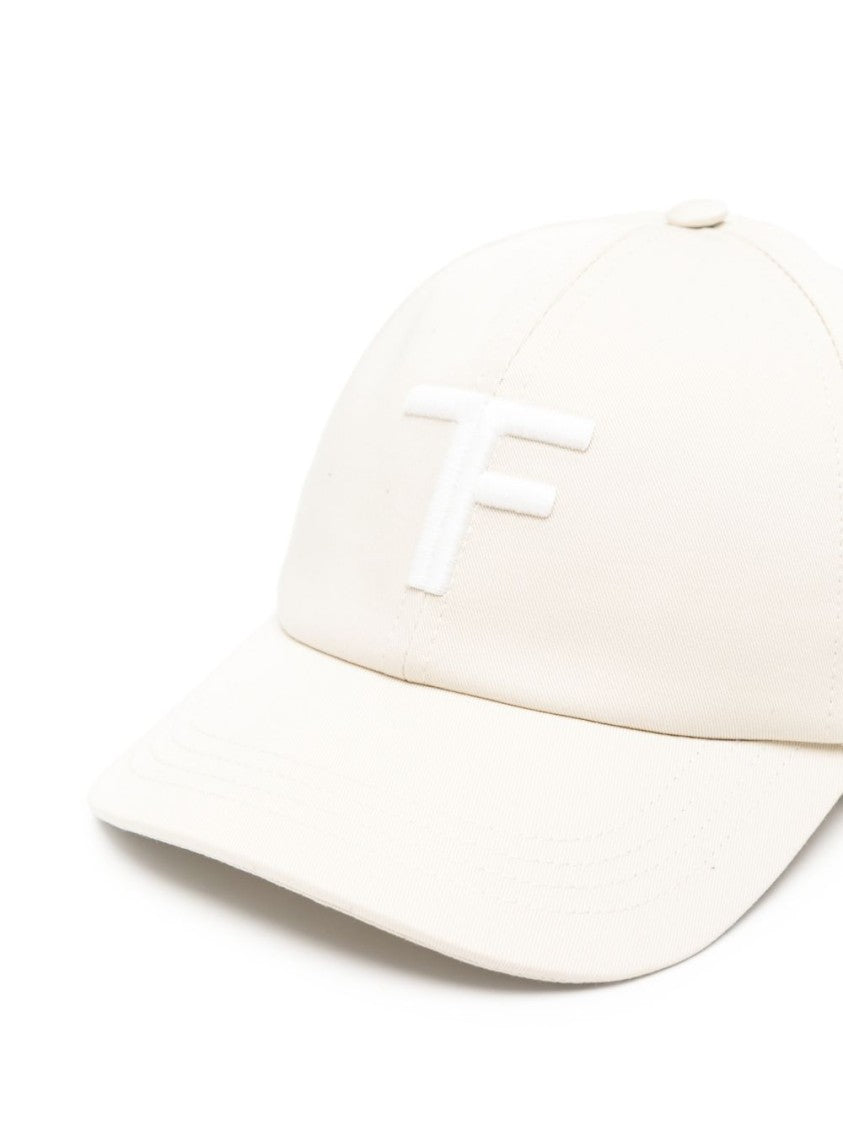 Tom Ford Structured Beige Hat With Embroidered Logo