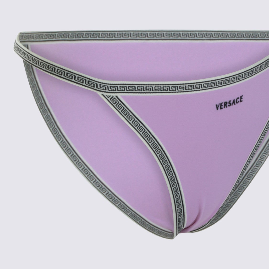 Versace Low-Rise Bikini Bottoms With Greek Key Detail