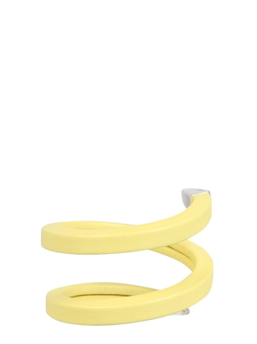 Bottega Veneta Spiral Design Sterling Silver Bracelet With Modern Twist