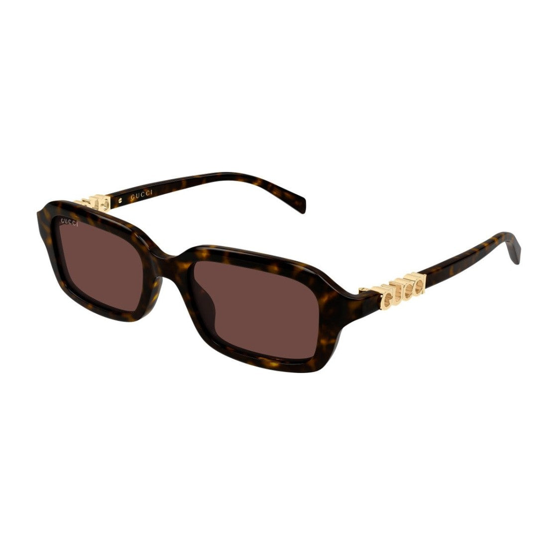 Gucci Havana Name Of Brand Gg2152s Recycled Acetate Rectangular Sunglasses