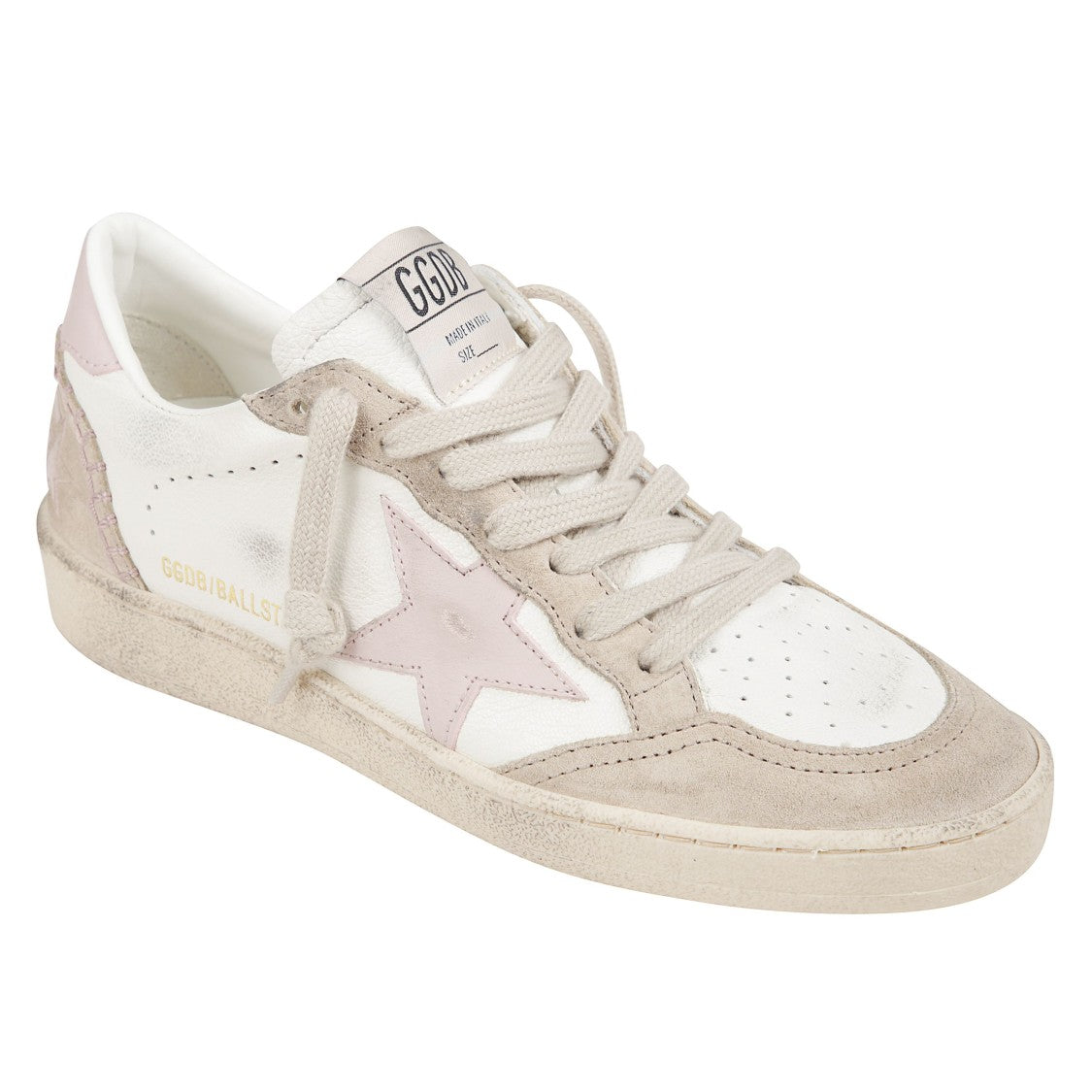 Golden Goose Pink And Beige Leather Sneakers