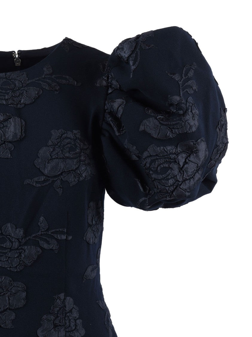 Rotate Blue Sky Captain Jacquard Midi Dress