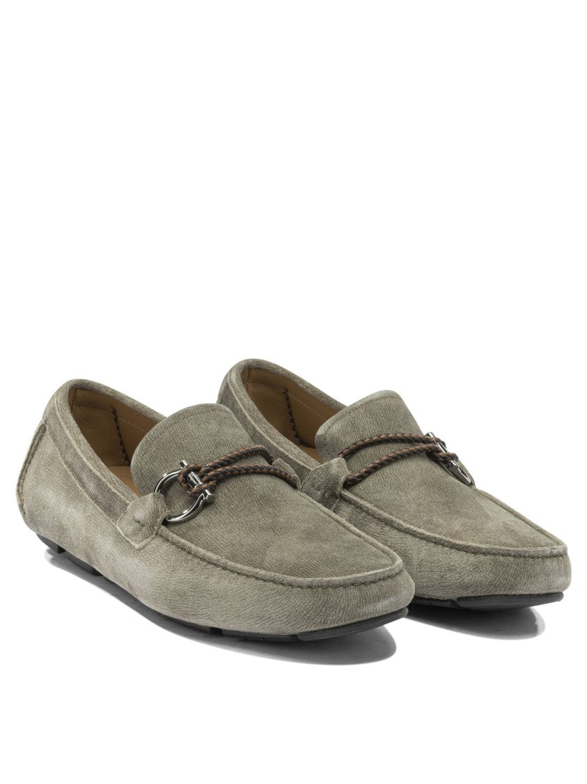 Ferragamo Calfskin Upper Loafers With Hand-Stitched Tubular Construction