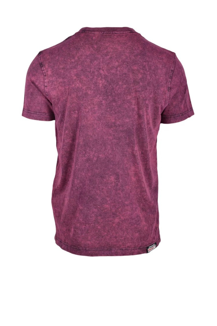 Diesel Burgundy Vintage Cotton T-Shirt