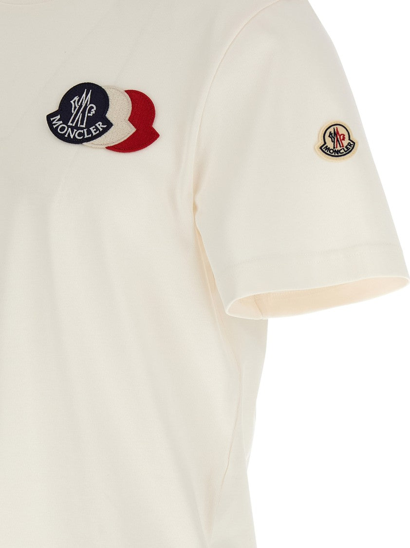 Moncler Front Tricolor Logo Patch Moncler T-Shirt