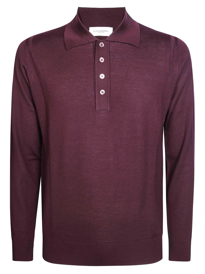 Paolo Pecora Long-Sleeve Polo Cardigan