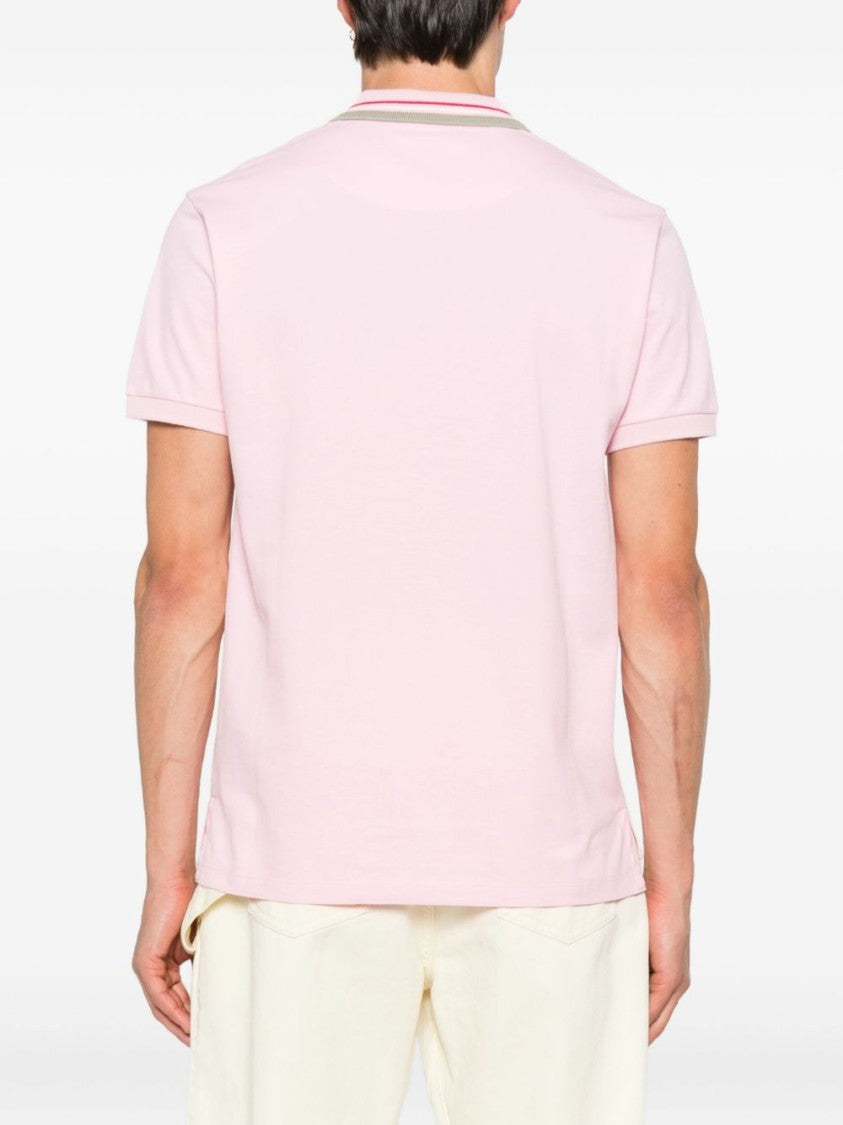 Vivienne Westwood Pink Three-Stripe Tipped Embroidered Polo