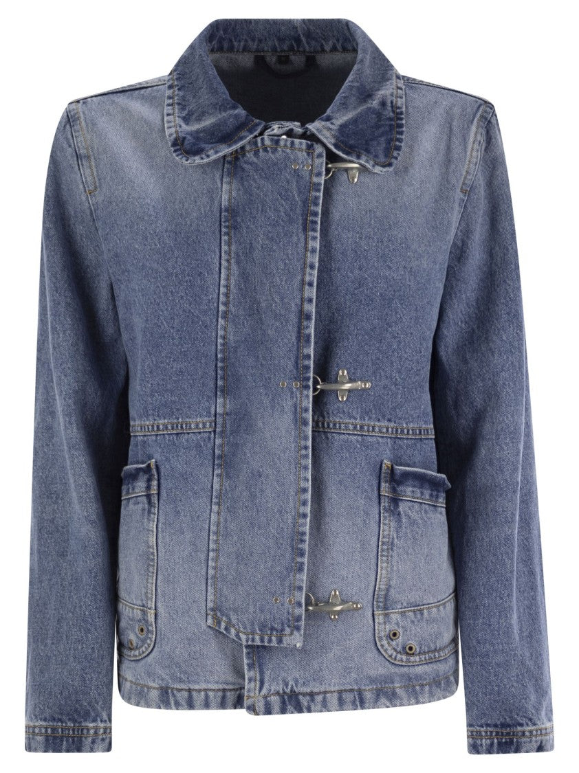 Fay 3 Ganci In Cotton Denim Jacket