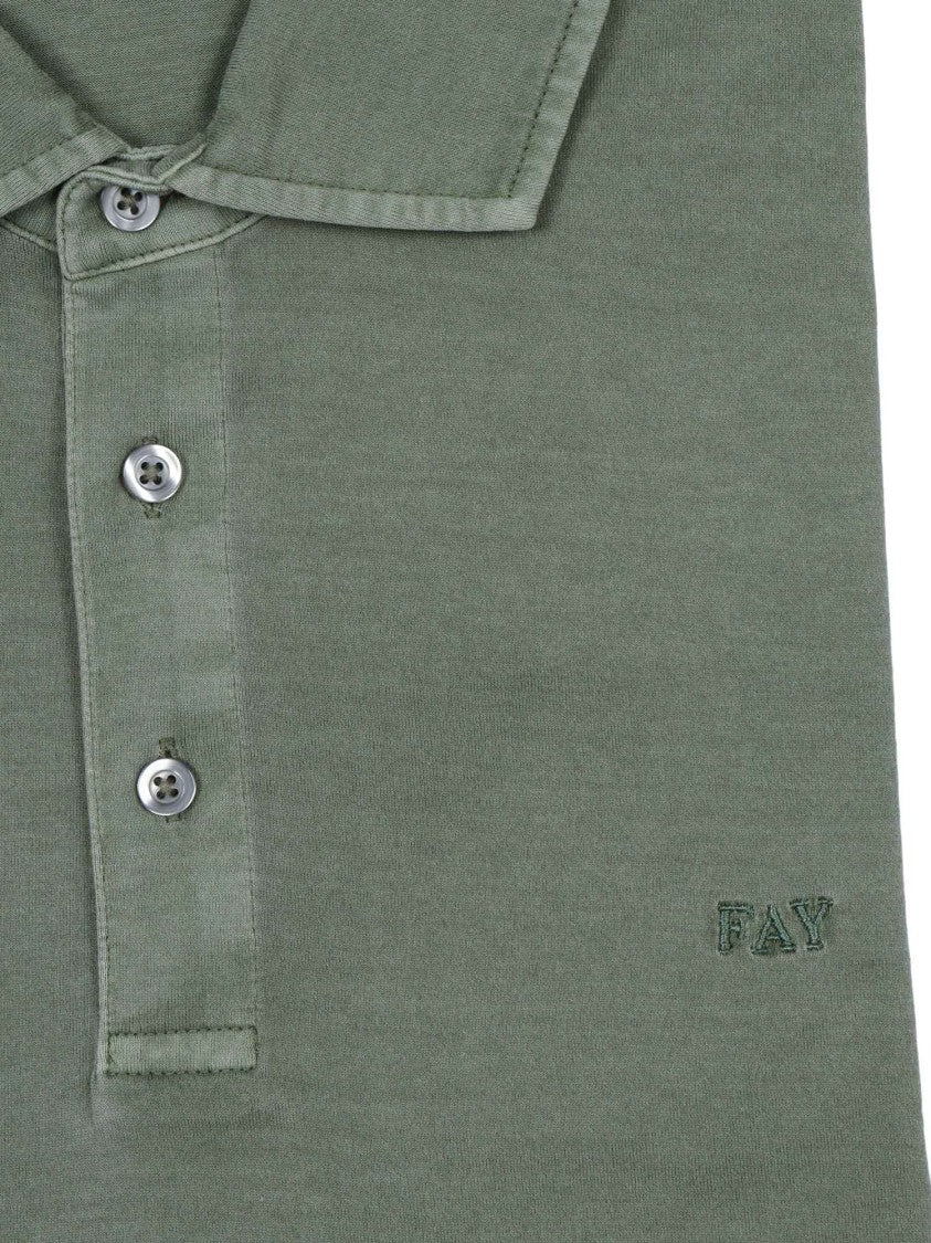 Fay Jersey Frosted Embroidery Polo Shirt