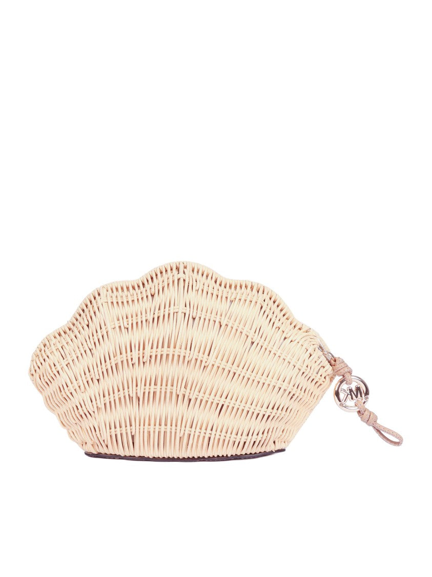 Michael Kors Seashell Woven Rattan Clutch