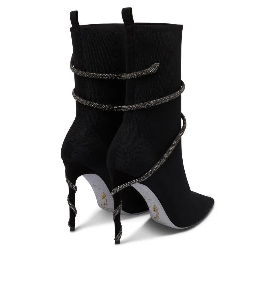 René Caovilla Margot Black Bootie 105