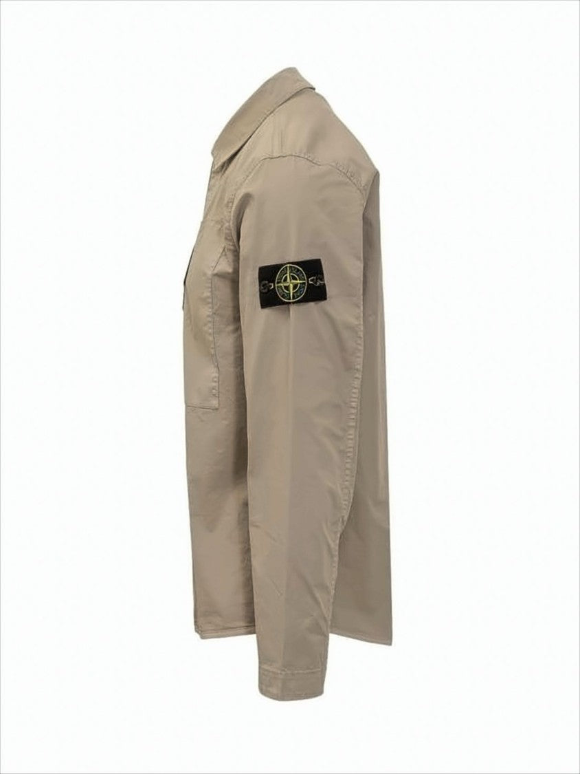 Stone Island Long Sleeve Shirt With Concealed Placket