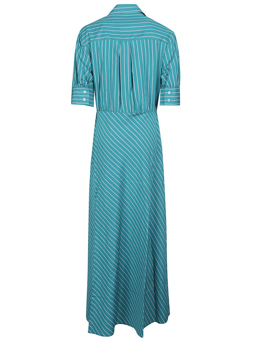Pinko Alexandra Striped Wrap Maxi Dress