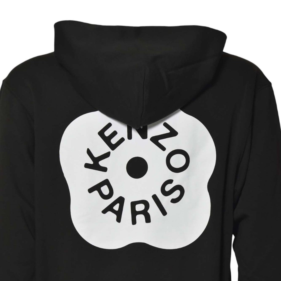Kenzo Classic Pullover Black Hoodie With Graphic Detailing