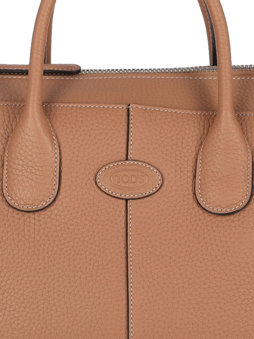 Tod's Brown Hammered Leather "Di Bag" Tote Bag