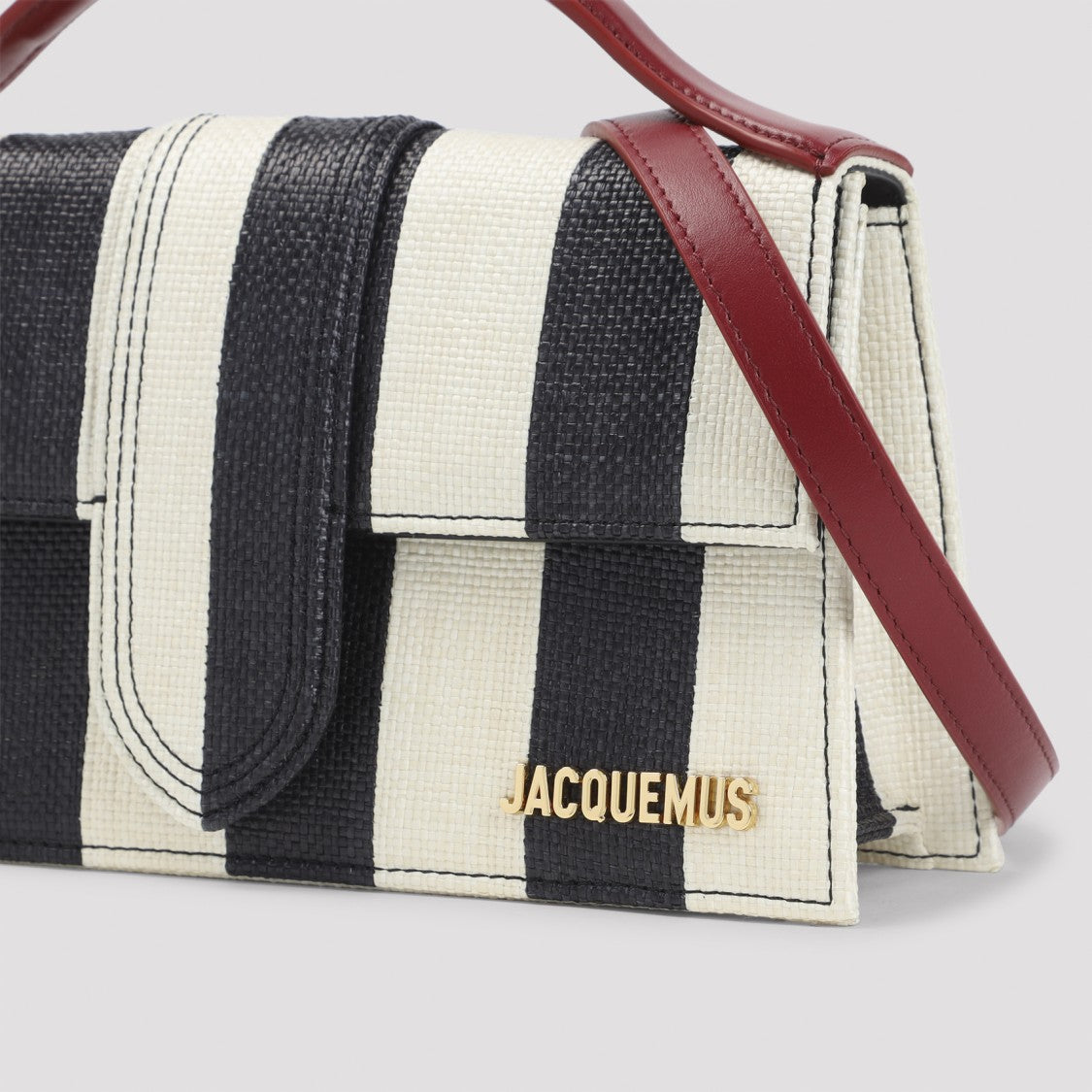 Jacquemus Le Grand Bambino Black Raffia Handbag