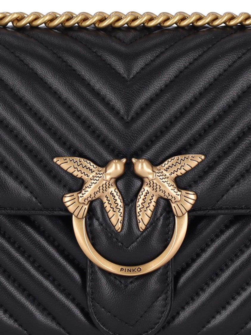 Pinko "Classic Love One" Shoulder Bag – Black