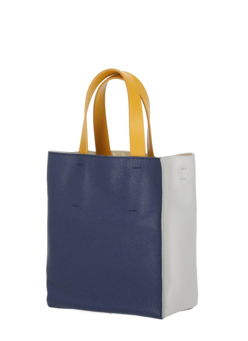 Marni Two-Tone Soft Shopping Bag With Adjustable Shoulder Strap