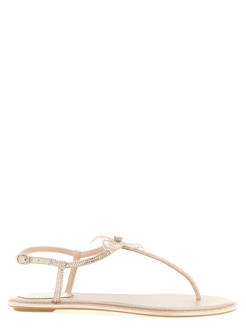 René Caovilla Peach Flower' Sandals