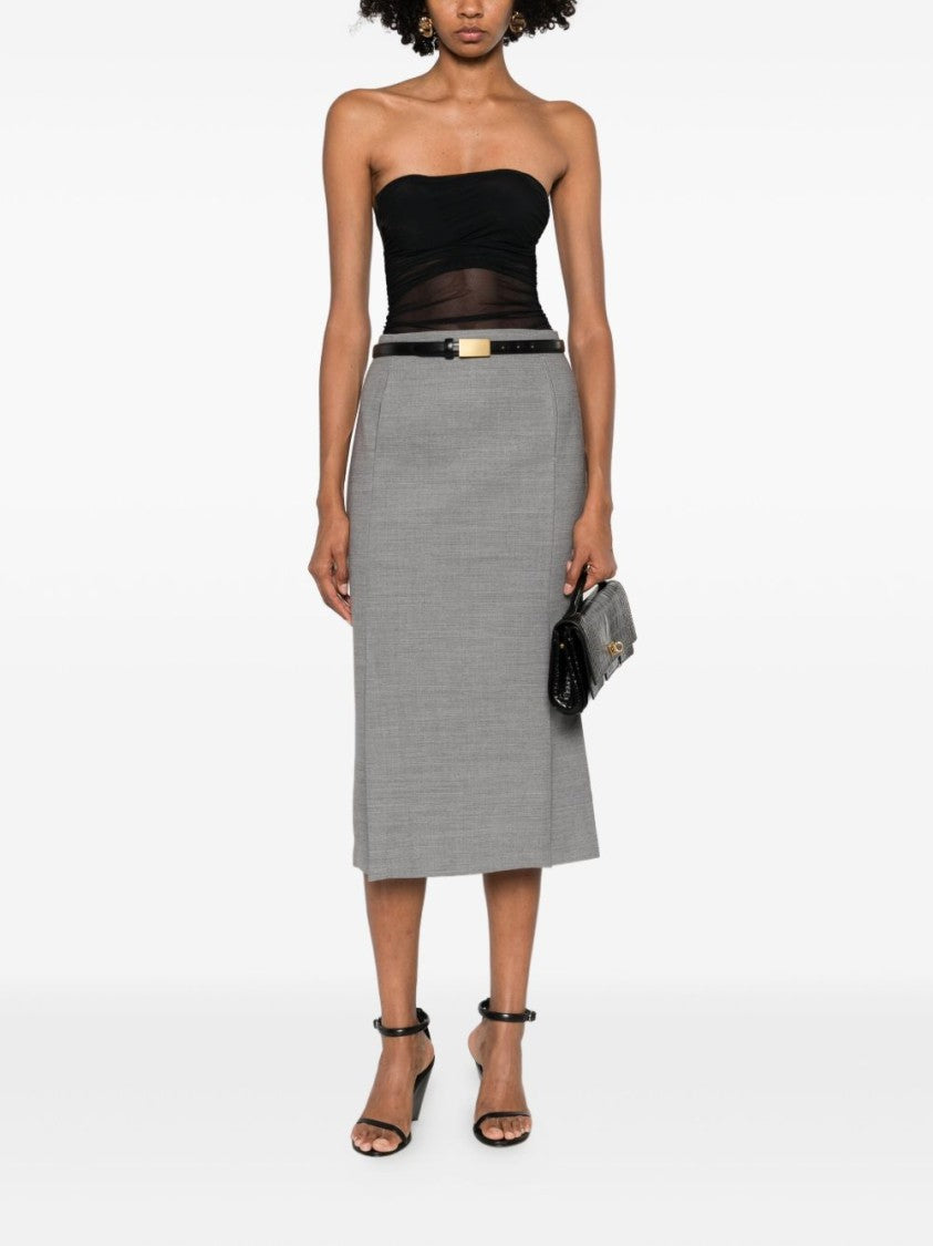 Amazuin Ruched Black Bodysuit