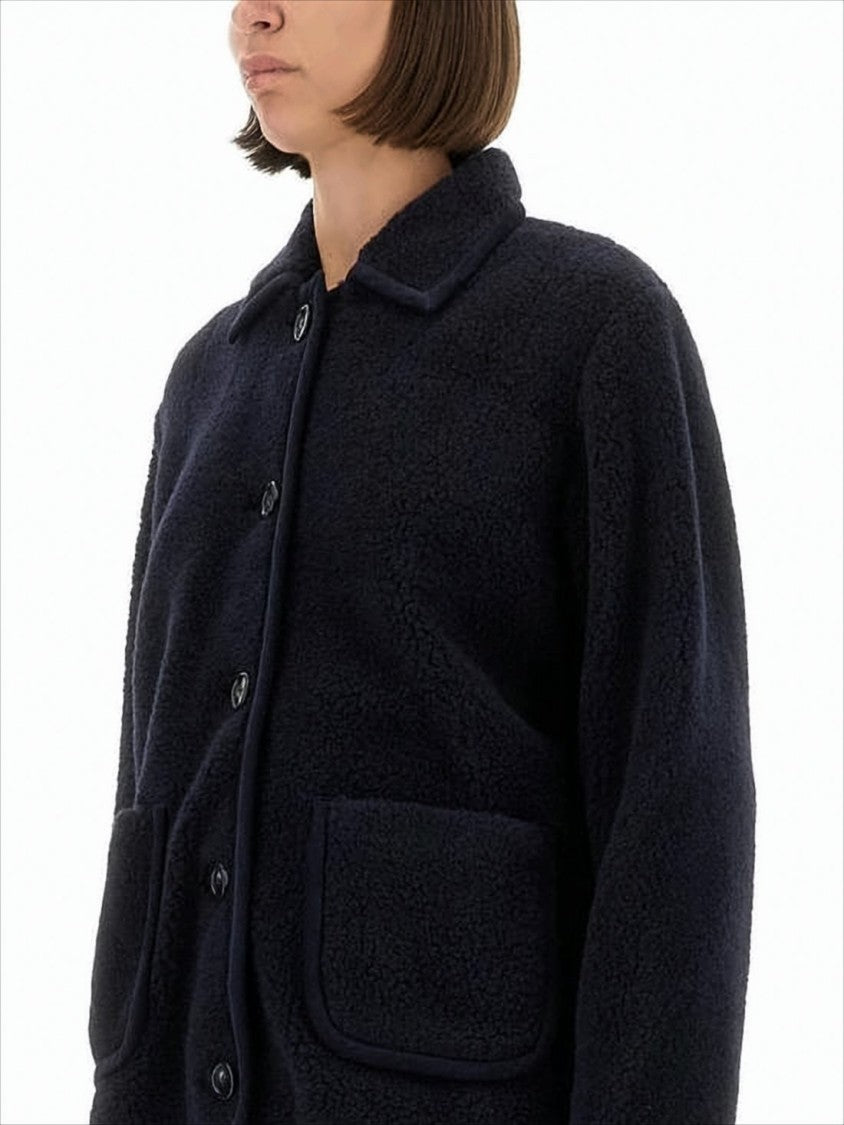 A.P.C. Boxy Silhouette Black Wool-Cotton Blend Jacket