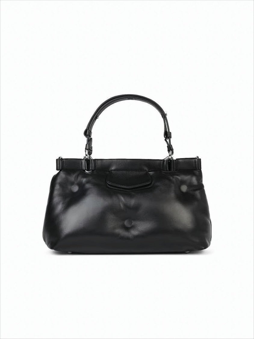 Maison Margiela Smooth Lambskin Tote Bag With Structured Handles And Subtle Sheen