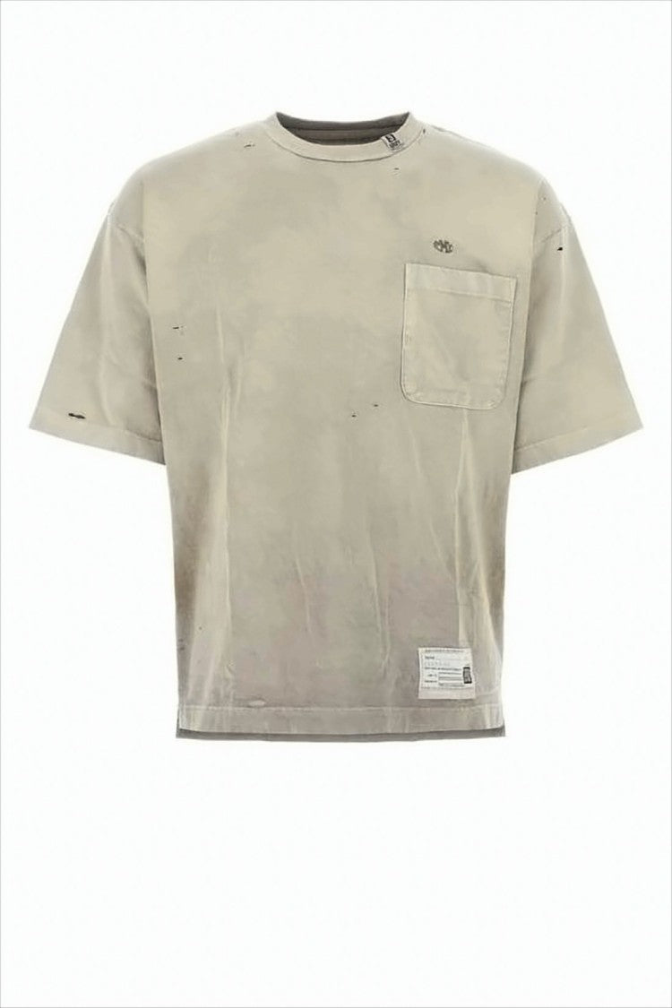 Maison Mihara Yasuhiro Boxy-Fit Short-Sleeved T-Shirt With Distressing Details